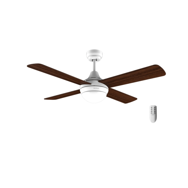 Cecotec EnergySilence Aero 4250 Fresh Ventilador de Techo con 4 Aspas y Luz Integrada - 55W - Diametro de 42" - 3 Tonos LED - Te