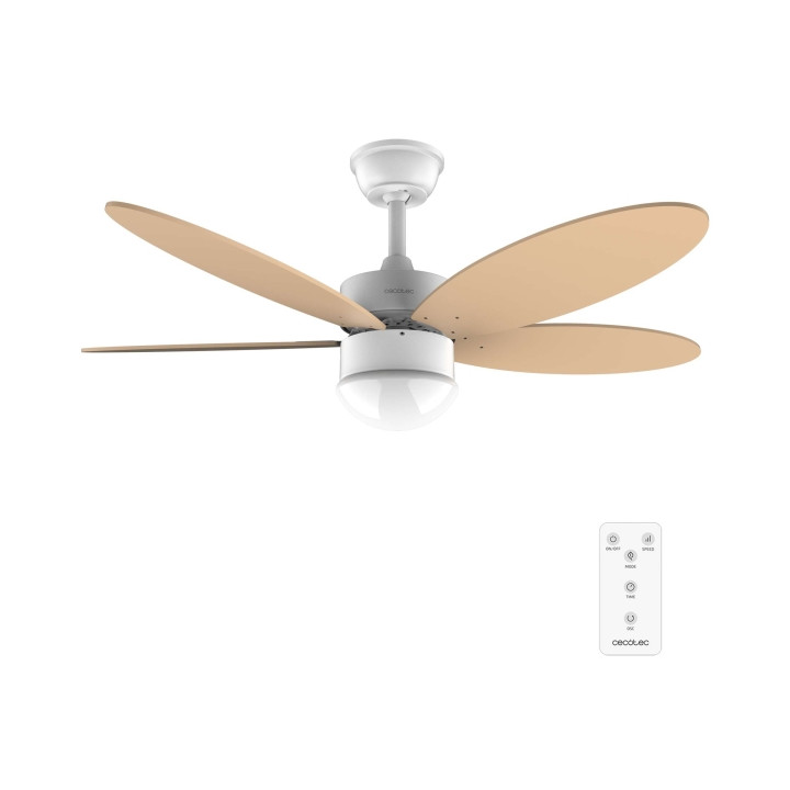 Cecotec EnergySilence Aero 4260 Orange Ventilador de Techo con 5 Aspas Reversibles y Luz LED Integrada - 40W - Diametro de 42" -