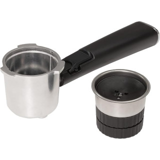 Cecotec Portafiltro Adaptador para Capsulas - Material Resistente - Facil de Limpiar - Color Negro y Plata