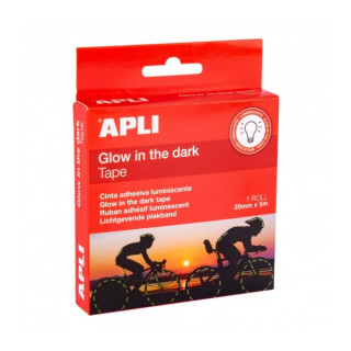 Apli Cinta Adhesiva Luminiscente - Brilla hasta 6 Horas - Ideal para Advertencias y Decoraciones - Absorbe Luz en 15 Minutos -