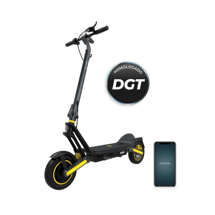 Cecotec Bongo GS50 XXL Connected Patinete Electrico - 800W - Base Ultra Ancha - Doble Suspension - Autonomia 50km - Neumaticos 1