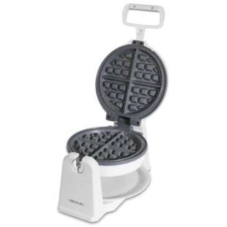 Cecotec Fun Gofrestone Sphere Gofrera 1000W - Revestimiento Antiadherente RockStone - Diseño Circular - Rotacion 180º para Optim