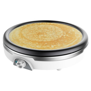 Cecotec Fun Crepestone XL Inox Crepera - 1350W - Acero Inoxidable - 38cm de Diametro - Antiadherente - Placa Extraible - Tempera