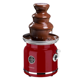 Cecotec Fun Chocolicious Fuente de Chocolate - 90W - Acero Inoxidable - Temperatura Constante - Estilo Retro - 3 Niveles de Casc