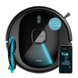 Cecotec Conga 7490 Immortal X-Treme Robot Aspirador 4 en 1 - 2600Pa - Navegacion Laser - Autonomia hasta 120min - Control App y