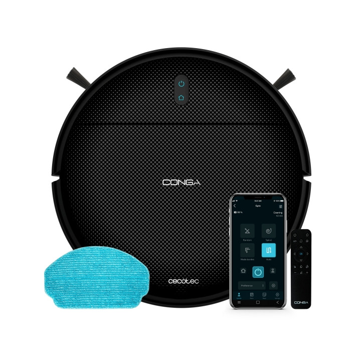 Cecotec Conga 999 Origin Genesis Robot Aspirador 5 en 1 - 1400Pa - Navegacion Reactiva - 6 Modos - Control Via App y Mando - Fre