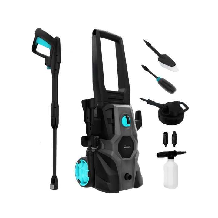 Cecotec HydroBoost 1600 Car and Garden Hidrolimpiadora - 1400W - Presion 135bar - Caudal 468l/h - Botella de Jabon - Bomba de Al