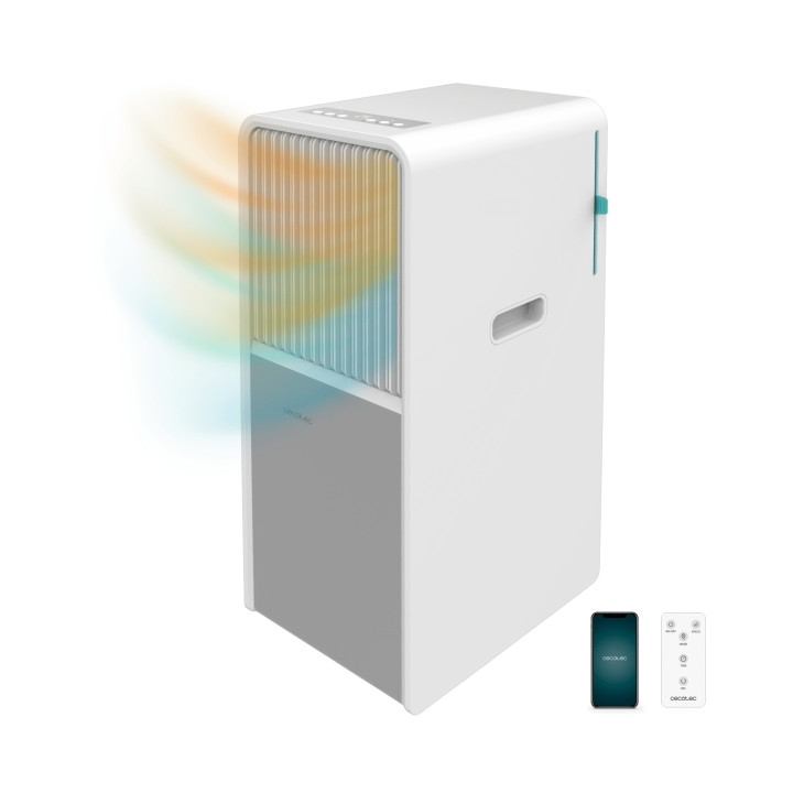 Cecotec ForceClima 9550 Aire Acondicionado Portatil - 2250 Frigorias - 9000 BTU - Cobertura hasta 25m2 - Bomba de Calor - WiFi -