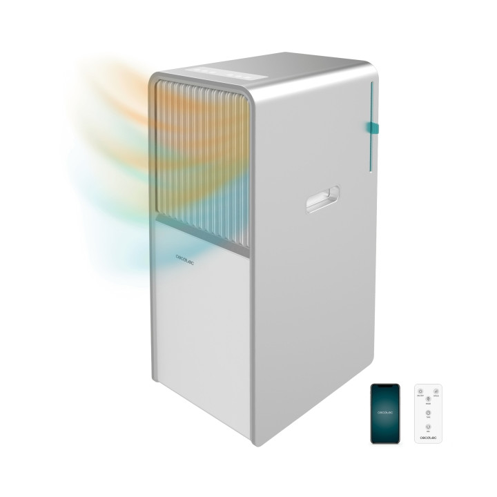 Cecotec ForceClima 1285 Aire Acondicionado Portatil - 3000 Frigorias - 12000 BTU - Bomba de Calor - WiFi - Tactil - Ruedas 360º