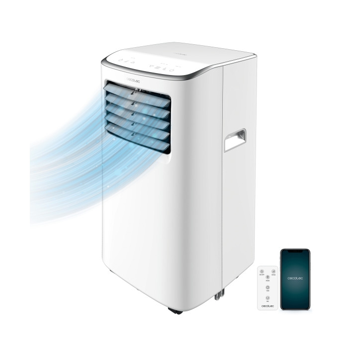 Cecotec ForceClima 7500 Aire Acondicionado Portatil - 792W - 1750 Frigorias - Capacidad 7000 BTU - Silencioso - Mando a Distanci