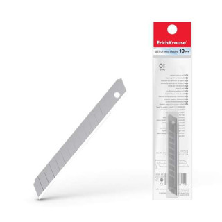 Erichkrause Pack de 10 Cuchillas de Repuesto de Acero Segmentado - Medidas 9mm x 0.5mm - Afilado de Doble Cara - Resistente al
