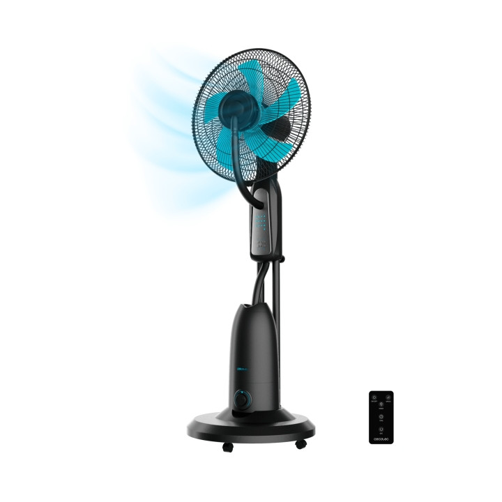 Cecotec EnergySilence 490 Freshessence Ventilador Nebulizador - 90W - Tanque de 2.8L - 5 Aspas de 40cm - Oscilacion Automatica -