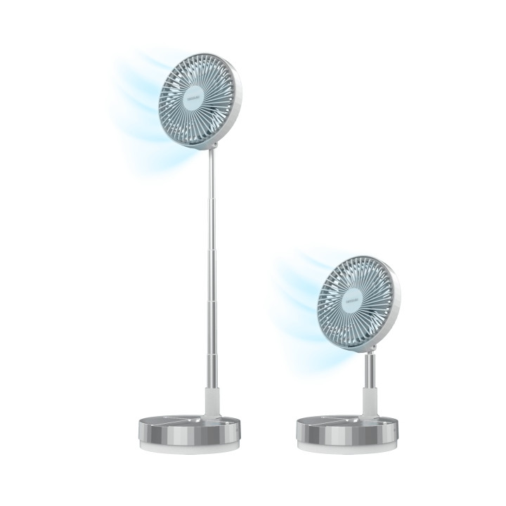 Cecotec EnergySilence 800 FoldAir Portable Control Ventilador de Pie Portatil - Bateria de 7200mAh - Plegable y Telescopico - Di