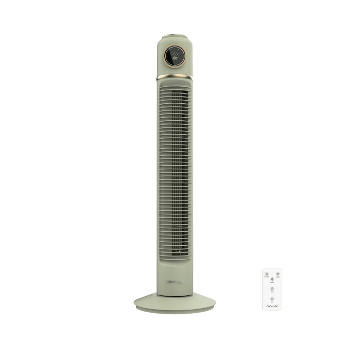 Cecotec EnergySilence 1090 Skyline Retro Smart Ventilador de Torre de 32" de Altura - 40W - Mando a Distancia - Pantalla LED - P