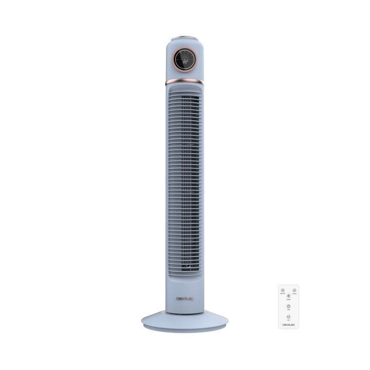 Cecotec EnergySilence 1090 Skyline Retro Smart Ventilador de Torre de 32" de Altura - 40W - Mando a Distancia - Pantalla LED Tac