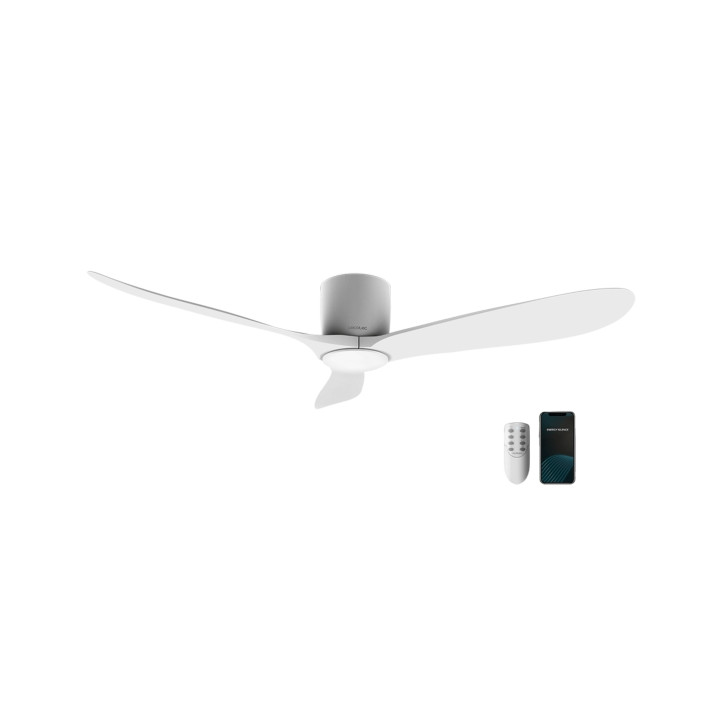Cecotec EnergySilence 5400 Aqua Connected Ventilador de Techo de 3 Aspas - 40W - Diametro de 52" - WiFi - Mando a Distancia - IP