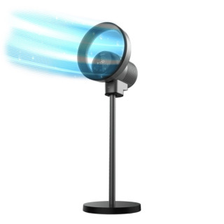 Cecotec TotalPure 2in1 MoonStyle Dark Ventilador sin Aspas 2 en 1 - 35W - Purificacion de Aire con Filtro - WiFi y Tactil - Pant