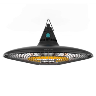 Cecotec ReadyWarm 1500 Power Ceiling Estufa Halogena de Techo para Exterior - Potencia de 1500W - Proteccion IP65 - Calienta has
