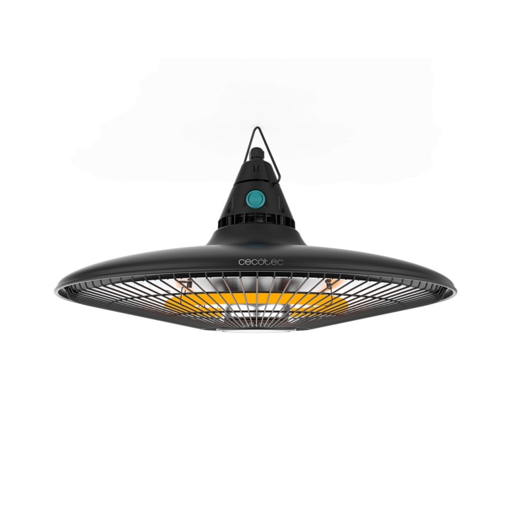 Cecotec ReadyWarm 1500 Power Ceiling Estufa Halogena de Techo para Exterior - Potencia de 1500W - Proteccion IP65 - Calienta has