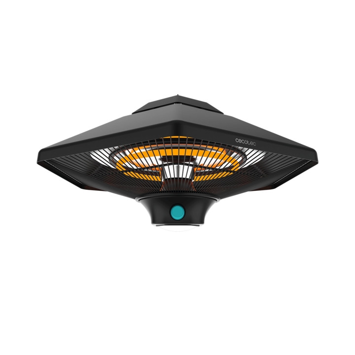 Cecotec ReadyWarm 2000 Power Ceiling Estufa Halogena de Techo para Exterior - Potencia de 2000W - Proteccion IP34 - 3 Niveles de