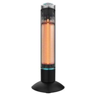 Cecotec ReadyWarm 1000 Power Tower Estufa Halogena de Torre para Exterior - 1000W - Proteccion IP55 - Oscilacion 90º - 2 Niveles