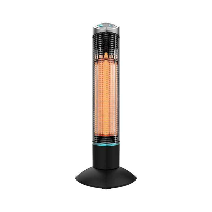 Cecotec ReadyWarm 1000 Power Tower Estufa Halogena de Torre para Exterior - 1000W - Proteccion IP55 - Oscilacion 90º - 2 Niveles