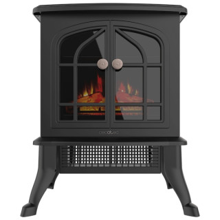 Cecotec ReadyWarm 200 Chimenea Electrica de Pie - Potencia de 2000W - Estancias hasta 25m2 - Termostato Ajustable - Llamas LED A