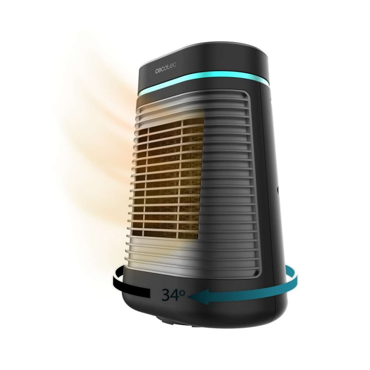 Cecotec ReadyWarm 1550 Max Ceramic Rotate Smart Calefactor Ceramico de Sobremesa - Potencia de 1500W - Oscilante - Pantalla Digi