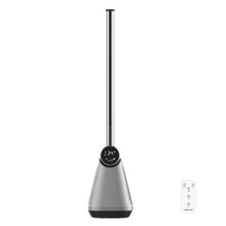 Cecotec EnergySilence 9890 Skyline Bladeless Dark Ventilador de Torre de 39" de Altura - 50W - Tecnologia sin Aspas - Control Ta