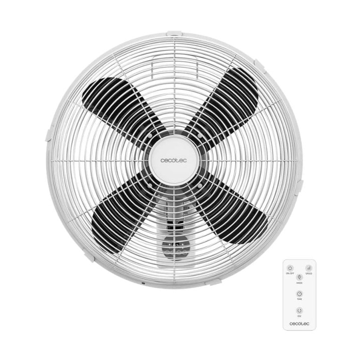 Cecotec EnergySilence 4500 Power Wall Control Ventilador de Pared - 50W - Diametro de 45cm - 4 Aspas de 16" - Pantalla LED - 3 V