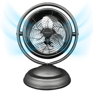 Cecotec EnergySilence 1000 RetroDesk Wood Ventilador de Sobremesa con 3 Aspas - Potencia de 20W - Diametro de 10" - 3 Velocidade