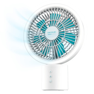 Cecotec EnergySilence 8000 Portable Light Desk Ventilador de Sobremesa Inalabrico - Bateria de 8000mAh - Oscilacion 360º - 3 Ton