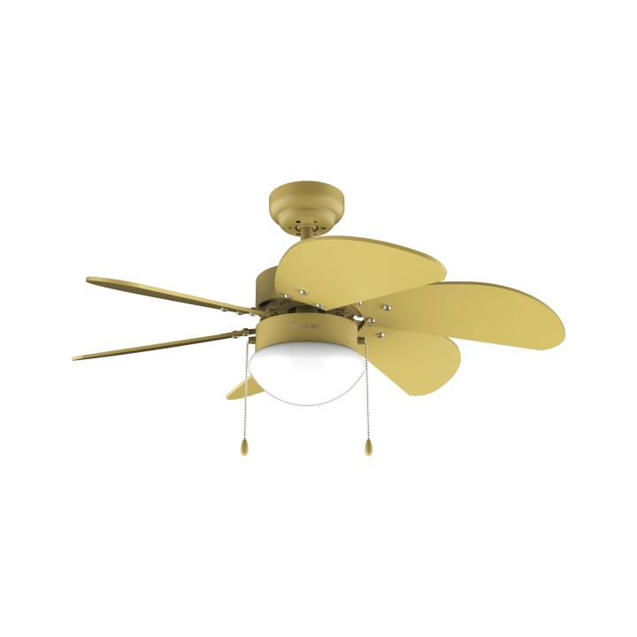 Cecotec EnergySilence Aero 3600 Vision Full Yellow Ventilador de Techo con 6 Aspas y Lampara Integrada - 50W - Diametro de 36" -