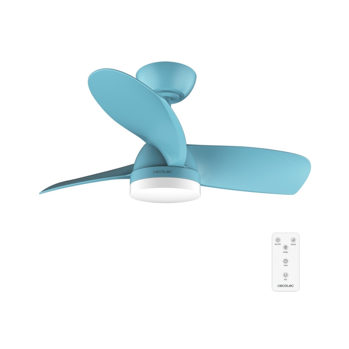 Cecotec EnergySilence Aero 3050 Sky Ventilador de Techo con 3 Aspas y Luz Integrada - 35W - Diametro de 36" - LED de 22W - Tempo
