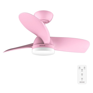 Cecotec EnergySilence Aero 3050 Pink Ventilador de Techo con 3 Aspas y Luz - 35W - Diametro 36" - LED de 22W - Mando a Distancia