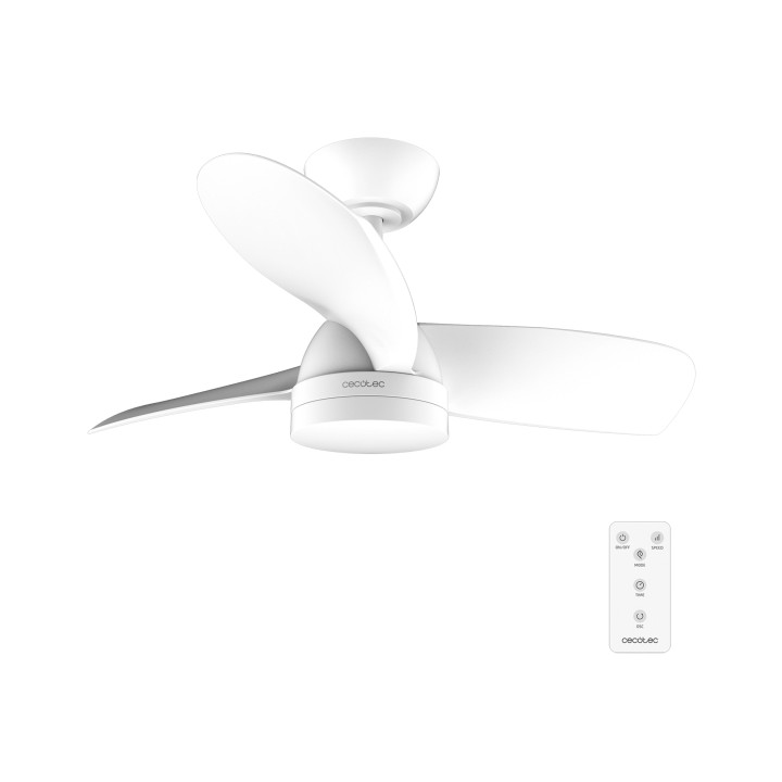Cecotec EnergySilence Aero 3050 White Ventilador de Techo con 3 Aspas y Luz Integrada - 35W - Diametro de 36" - LED de 22W - Tem