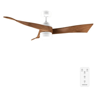 Cecotec EnergySilence Aero 5280 DarkWood Ventilador de Techo con 3 Aspas de Madera y Luz - 40W - Diametro de 52" - 3 Tonos LED -