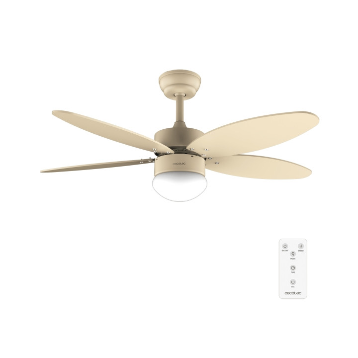 Cecotec EnergySilence Aero 4260 Full SunLight Ventilador de Techo con 5 Aspas Reversibles y Luz - 40W - Diametro de 42" - 3 Tono