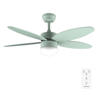 Cecotec EnergySilence Aero 4260 Full Mint Ventilador de Techo con 5 Aspas Reversibles y Luz - 40W - Diametro de 42" - LED con 3