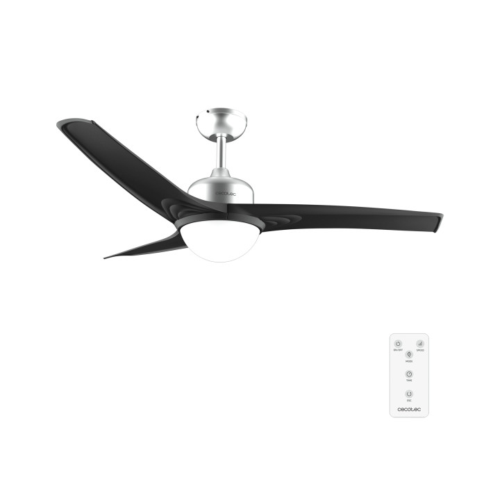 Cecotec EnergySilence Aero 560 IronBlack Ventilador de Techo con 3 Aspas y Luz Integrada - 60W - Diametro de 52" - LED de 18W -