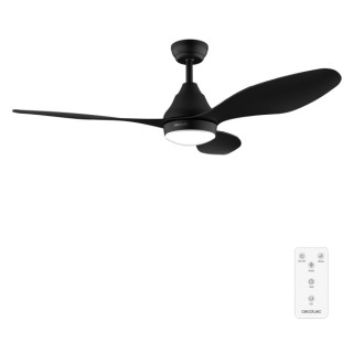 Cecotec EnergySilence Aero 5200 Black Ventilador de Techo con 3 Aspas y Luz Integrada - 40W - Diametro de 48" - LED de 18W - Man