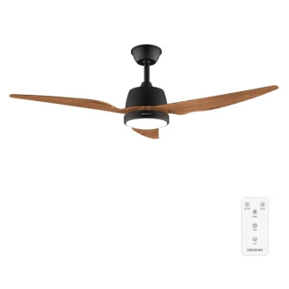 Cecotec EnergySilence Aero 5250 BlackWood Ventilador de Techo con 3 Aspas y Luz Integrada - 62W - Diametro de 48" - LED - 3 Velo