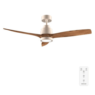 Cecotec EnergySilence Aero 5295 GoldBlack Ventilador de Techo con 3 Aspas y Luz - 35W - Diametro de 52" - LED de 18W - 6 Velocid