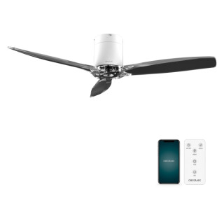 Cecotec EnergySilence Aero 5285 WhiteTransparent Connected Ventilador de Techo de 3 Aspas - 40W - Diametro de 52" - App - IP44 -