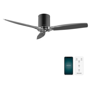 Cecotec EnergySilence Aero 5285 BlackTransparent Connected Ventilador de Techo de 3 Aspas - 40W - Diametro de 52" - Mando a Dist