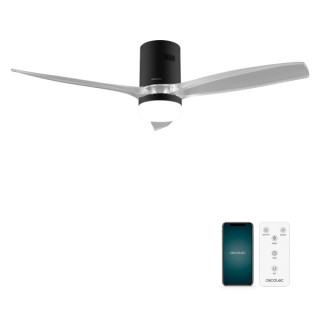Cecotec EnergySilence Aero 5285 Sun BlackTransparent Connected Ventilador de Techo con 3 Aspas y Luz - 40W - Diametro de 52" - W