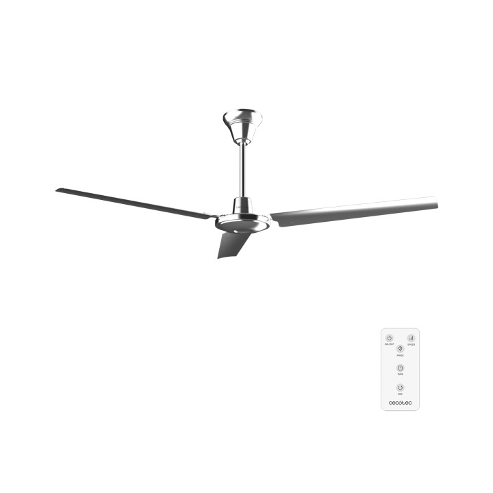 Cecotec EnergySilence Aero 4800 Pro Ventilador Industrial de Techo con 3 Aspas Metalicas - Potencia de 88W - Diametro de 52" - 5