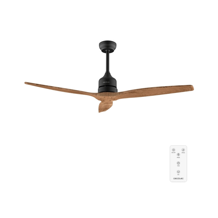 Cecotec EnergySilence Aero 5270 DarkWood Ventilador de Techo de 3 Aspas - 40W - Diametro de 52" - Temporizador - 6 Velocidades -
