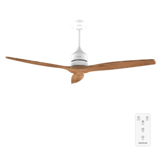 Cecotec EnergySilence Aero 5270 WhiteandBlackWood Ventilador de Techo de 3 Aspas de Madera - 40W - Diametro de 52" - Temporizado
