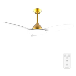 Cecotec EnergySilence 4800 Light GoldWhite Ventilador de Techo con 3 Aspas y Luz Integrada - 35W - Diametro de 48" - LED de 36W